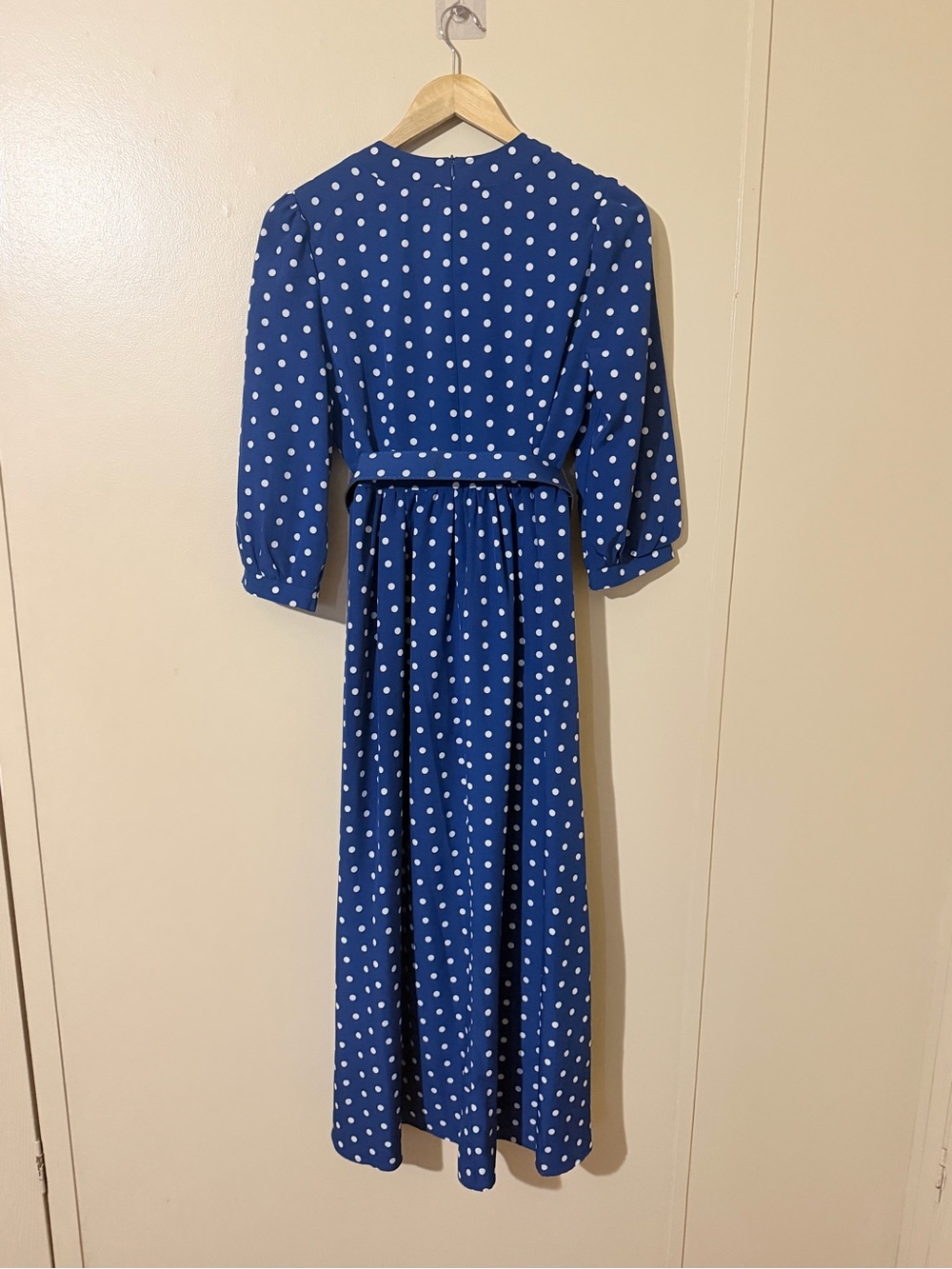 SHEIN Royal Blue Polka Dot Maxi Dress with Decorative Buckle - Picture 6 of 10